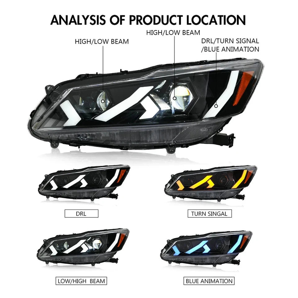NTXGlow LED Headlights (2016-2017 Honda Accord Sedan)