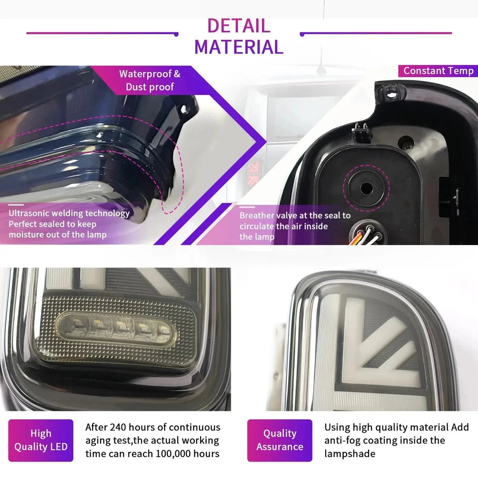 NTXGlow Smoked LED Tail Lights (2007-2014 BMW Mini Cooper Clubman R55)