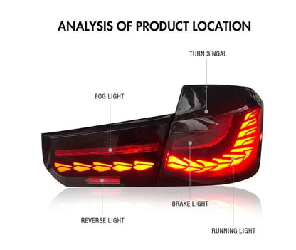NTXGlow New Pattern LED Tail Lights (13-19 BMW 3-Series F30, F35, F80, M3)