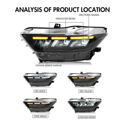 NTXGlow Carbon Fiber LED Headlights (2015-2017 Ford Mustang S550)