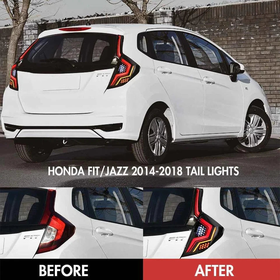 NTXGlow Smoked LED Tail Lights with Start-up Animation (2014-2018 Honda Jazz)