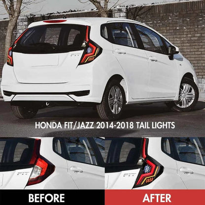 NTXGlow Smoked LED Tail Lights with Start-up Animation (2014-2018 Honda Jazz)