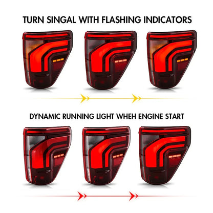 NTXGlow Smoked LED Tail Lights (2020-2025 Ford F-150)