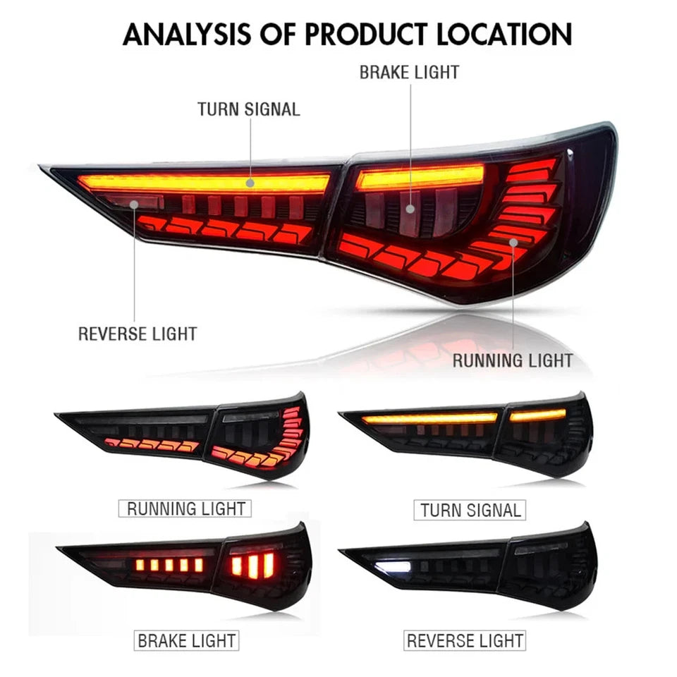 NTXGlow Red LED Tail Lights (2019-2021 Nissan Sylphy Sentra Pulsar)