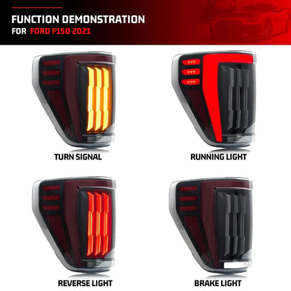 NTXGlow LED Tail Lights 2021-2026 Ford F-150 (Low Models Only)