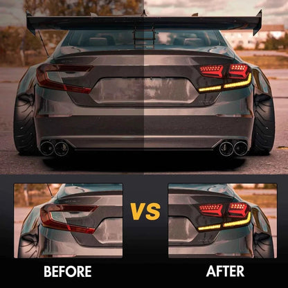 NTXGlow Smoked LED Tail Lights 2018-2021 Honda Accord V5 (New Fish Bone)