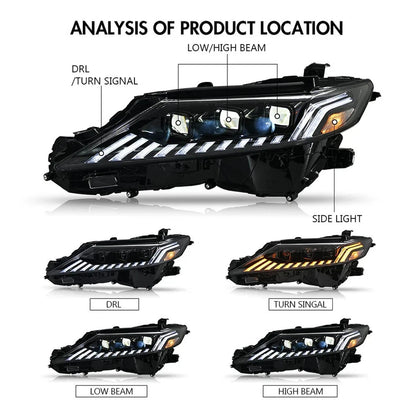 NTXGlow LED triple beam Headlights (2018-24 Toyota Camry LE, SE, XLE, XSE, TRD)