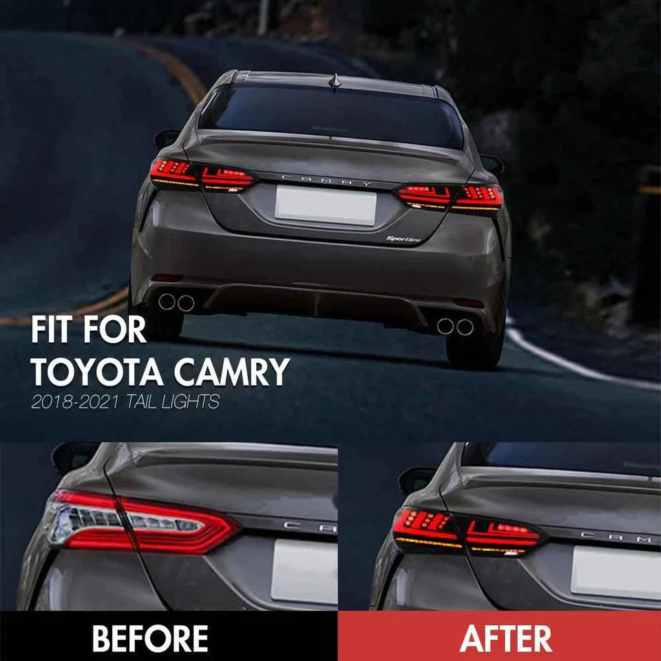 NTXGlow Clear LED Tail Lights (2018-2024 Toyota Camry)