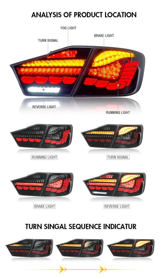 NTXGlow Smoked LED Tail Lights (2012-2014 Toyota Camry)