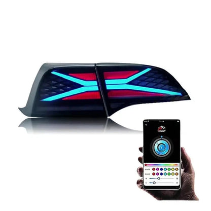 NTXGlow RGB LED Tail Lights (2020-24 Tesla Model Y & 2022-23 Model 3)