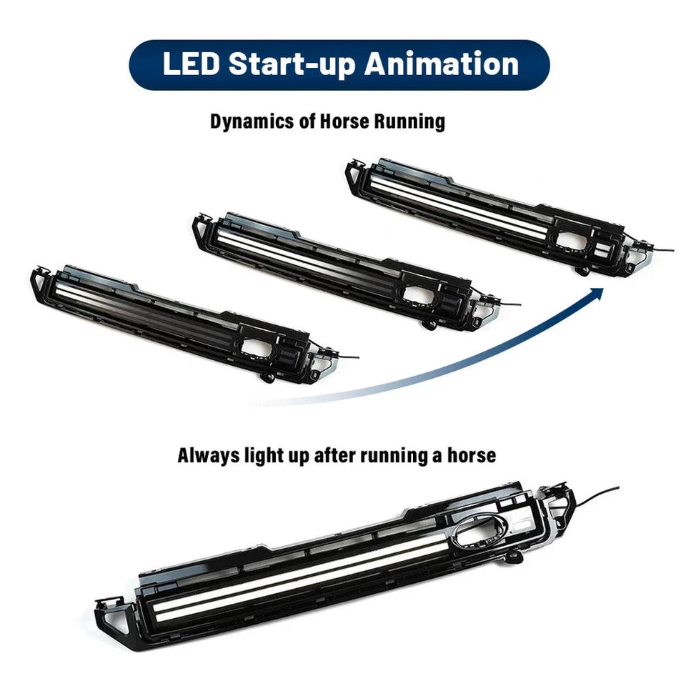 NTXGlow Front Grille Trim LED DRL Strip Light Black (2020-25 Land Rover Defender 90 110)