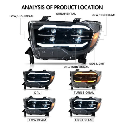 NTXGlow Projector LED Headlights (2007-2013 Toyota Tundra)