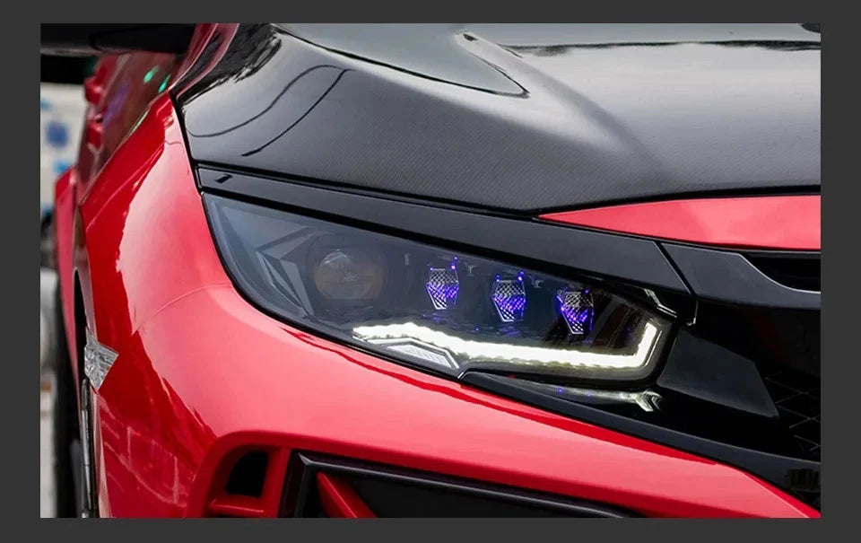 NTXGlow White LED Headlights 2016-2021 Honda Civic (without rotating)