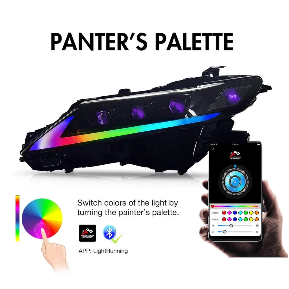NTXGlow RGB Headlights (2018-2024 Toyota Camry LE, SE, XLE, XSE, TRD)