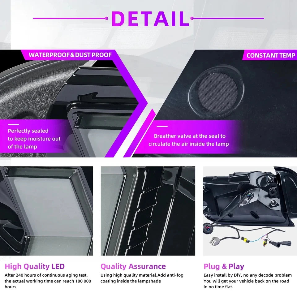 NTXGlow Smoked LED Tail Lights (2015-2023 Ford Mustang Shelby GT350, GT500)