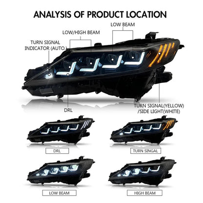 NTXGlow Quad Projector Headlights (2018-2024 Toyota Camry LE, SE, XLE, XSE, TRD)