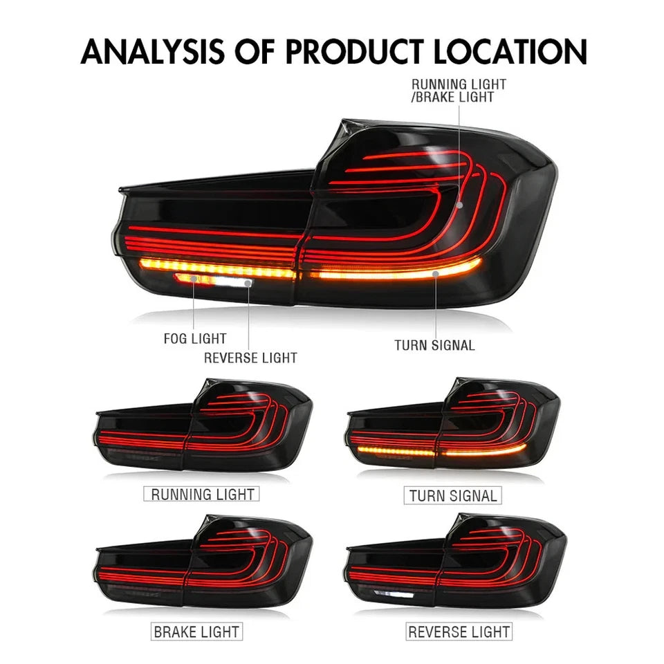 NTXGlow LED Tail Lights (2013-2018 BMW 3-Series F30 & F80 M3)