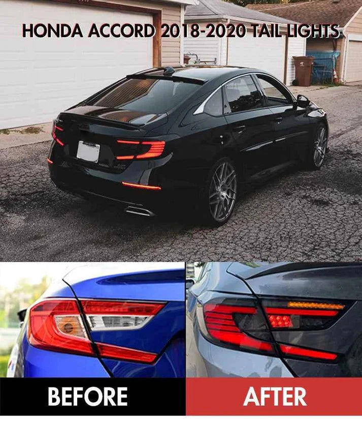 NTXGlow Red LED Tail Lights with Start-Up Animation (2018-22 Honda Accord)