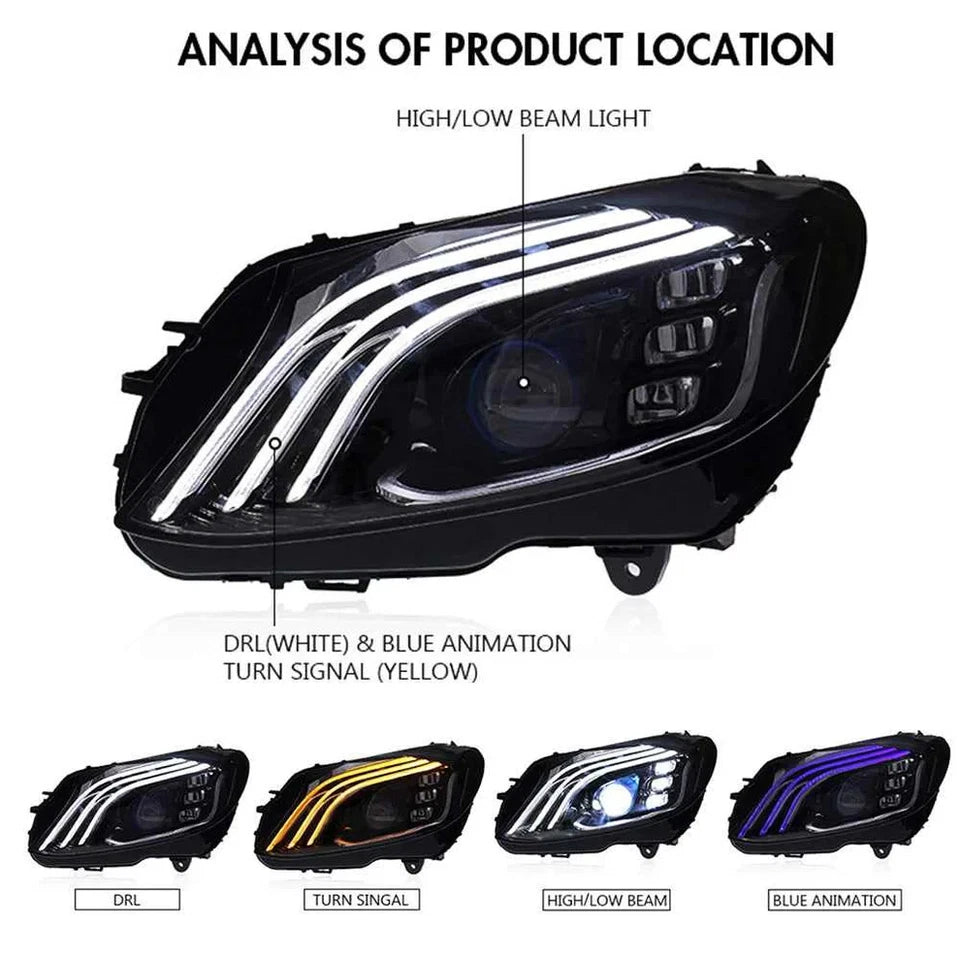 NTXGlow LED Headlights (2015-2021 Mercedes-Benz W205 C180 C200 C260 Maybach Exelero)