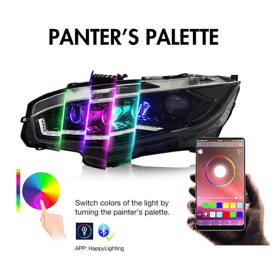 NTXGlow LED Headlights (2016-2021 Honda Civic 10th Gen)