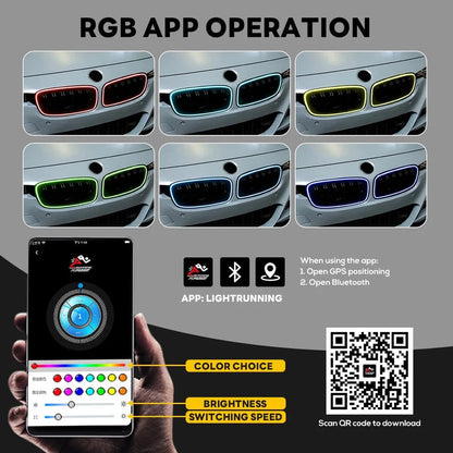 NTXGlow Modified RGB Grille Lights (2013-2018 BMW 3-Series F30, F35)