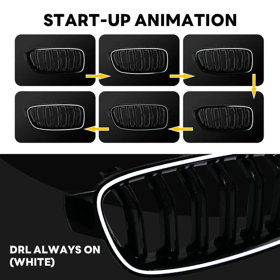 NTXGlow White Grille Lights (2013-2018 BMW 3-Series F30, F35 M3)