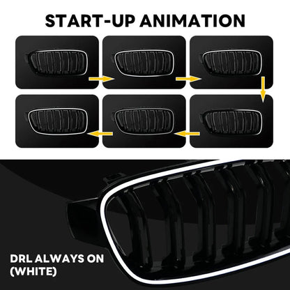 NTXGlow White Grille Lights (2013-2018 BMW 3-Series F30, F35 M3)