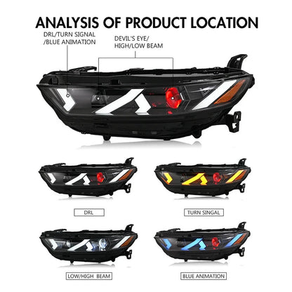 NTXGlow Demon Eye LED Headlights (2023-2025 Honda Accord Sedan)
