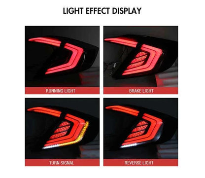 NTXGlow Crystal LED Tail Lights (2016-2021 Honda Civic 10th Gen)