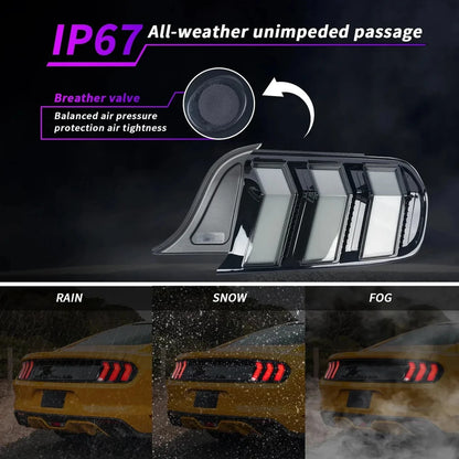 NTXGlow Smoked LED Tail Lights (2015-2023 Ford Mustang Shelby GT350, GT500)