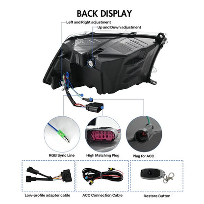 NTXGlow RGB LED Headlights (2009-18 Dodge RAM 1500 & 2013-18 RAM 2500)