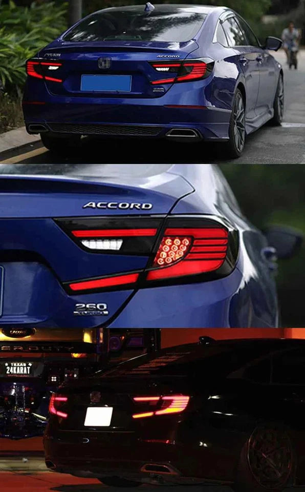 NTXGlow Smoked LED Tail Lights with Start-up Animation (2018-2022 Honda Accord)