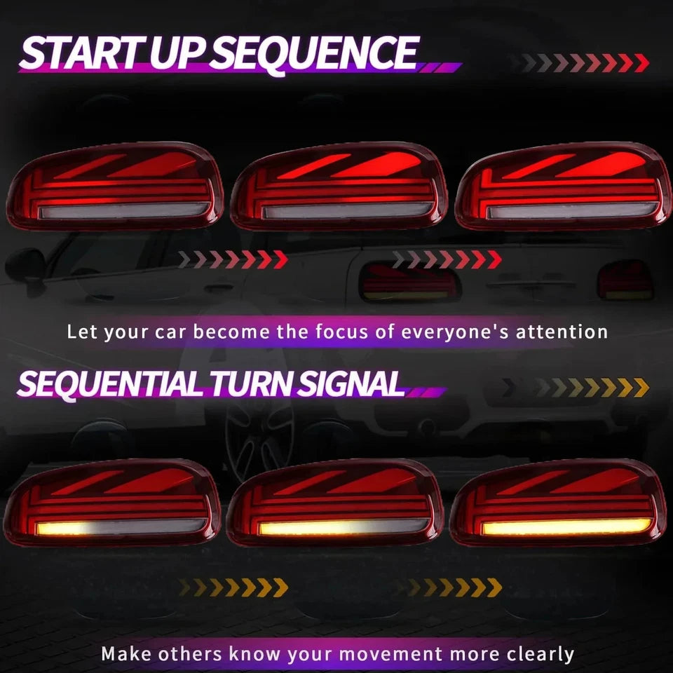NTXGlow Smoked Red LED Tail Lights (2015-2019 BMW Mini Cooper Clubman F54)