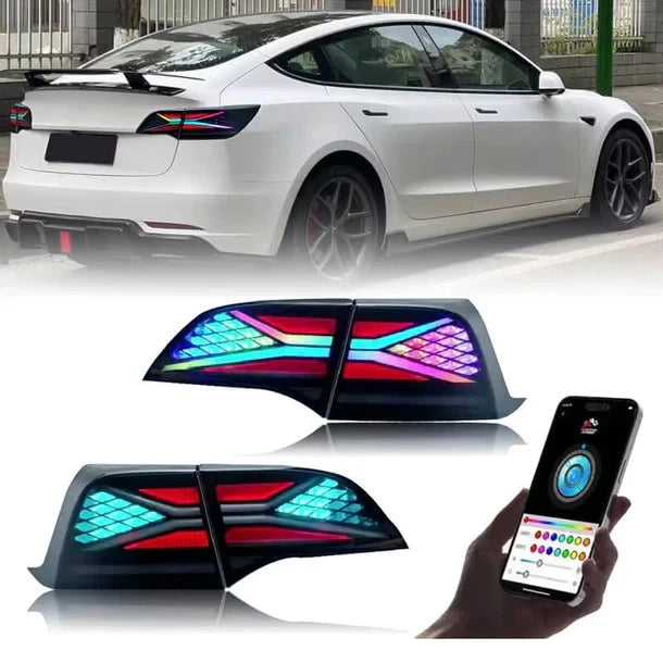 NTXGlow RGB LED Tail Lights (2020-24 Tesla Model Y & 2022-23 Model 3)