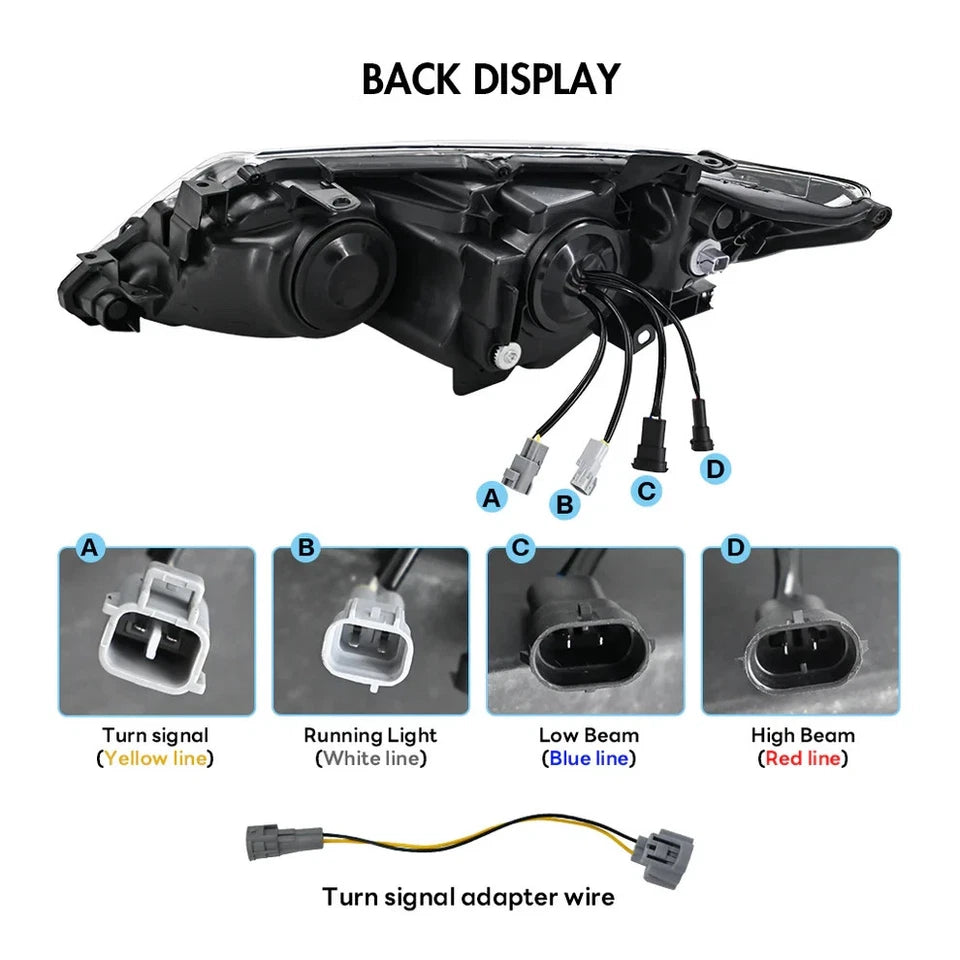 NTXGlow LED triple beam Headlights (2012-2014 Toyota Camry)