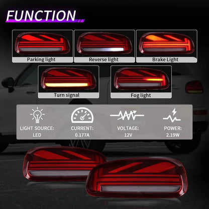 NTXGlow Smoked Red LED Tail Lights (2015-2019 BMW Mini Cooper Clubman F54)