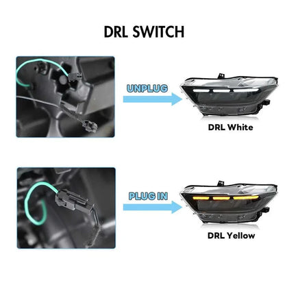 NTXGlow Carbon Fiber LED Headlights (2015-2017 Ford Mustang S550)