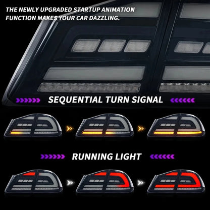 NTXGlow Smoke White LED Tail Lights (2006-2012 Honda Civic FD1, FD2 Type-R)