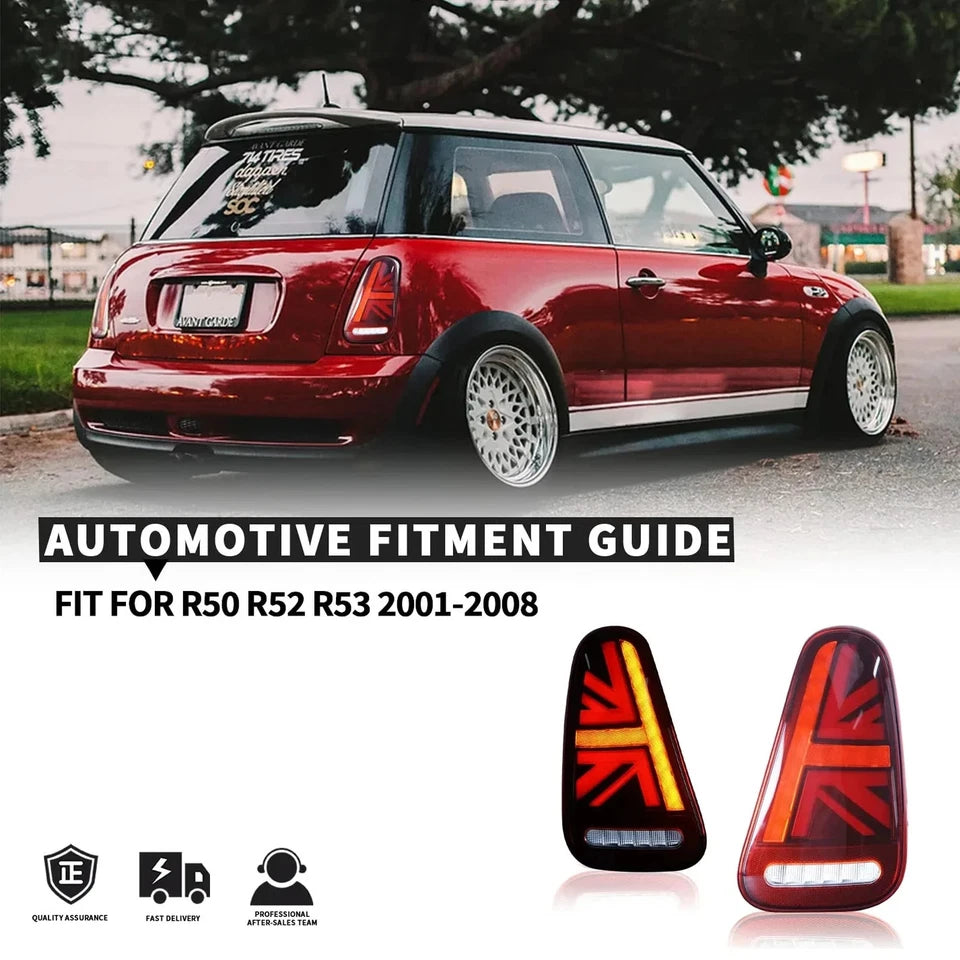 NTXGlow Red LED Tail Lights (2001-2008 BMW Mini Cooper R50, R53)