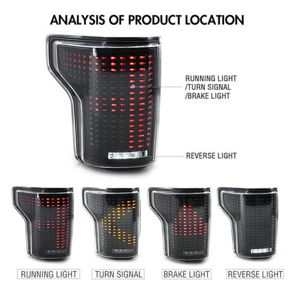 NTXGlow Smoked Digital LED Tail Lights (2015-2020 Ford F-150)