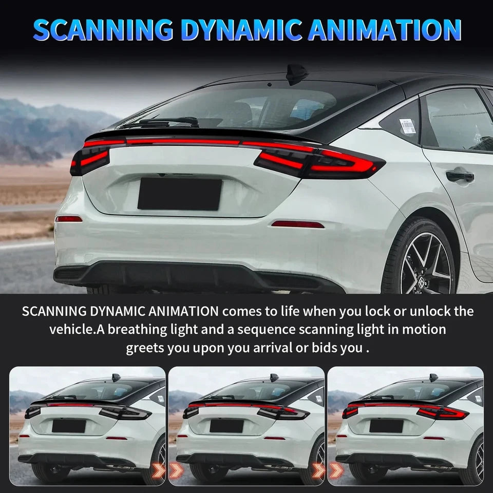 NTXGlow Smoke White Tail Lights (2022-2024 Honda Civic 11th Gen Hatchback & Type-R)