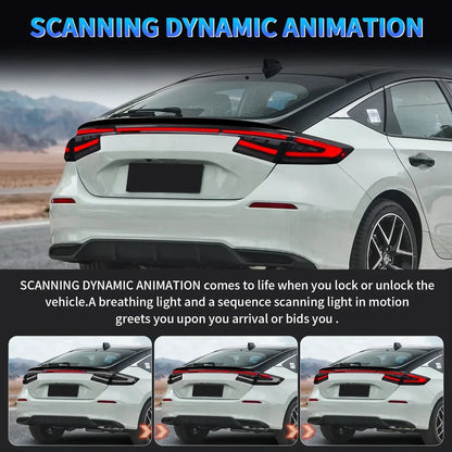 NTXGlow Smoke White Tail Lights (2022-2024 Honda Civic 11th Gen Hatchback & Type-R)