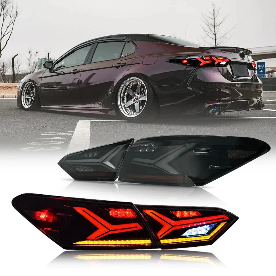 NTXGlow Smoke Tail Lights (2018-2024 Toyota Camry LE SE, XLE, XSE, TRD 8th Gen)