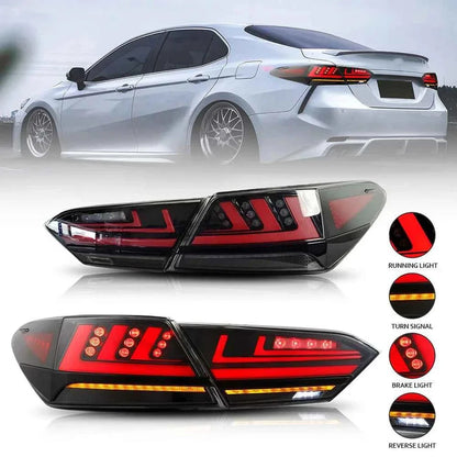 NTXGlow Smoked LED Tail Lights (2018-2024 Toyota Camry SE XSE LE 8th Gen)