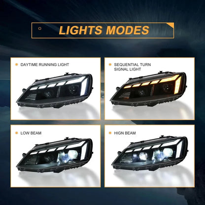 NTXGlow Start-up Animation LED Headlights (2012-18 Volkswagen Jetta MK6)