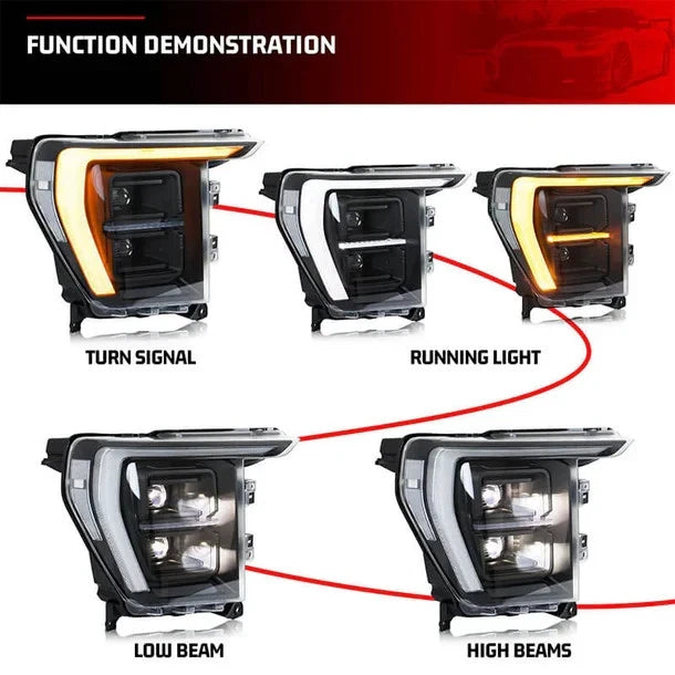 NTXGlow LED Headlights (2015-17 Ford F-150 & 2015-20 Raptor)