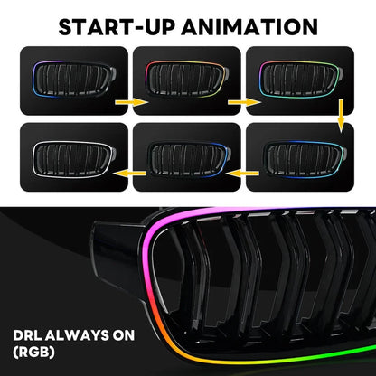 NTXGlow Modified RGB Grille Lights (2013-2018 BMW 3-Series F30, F35)