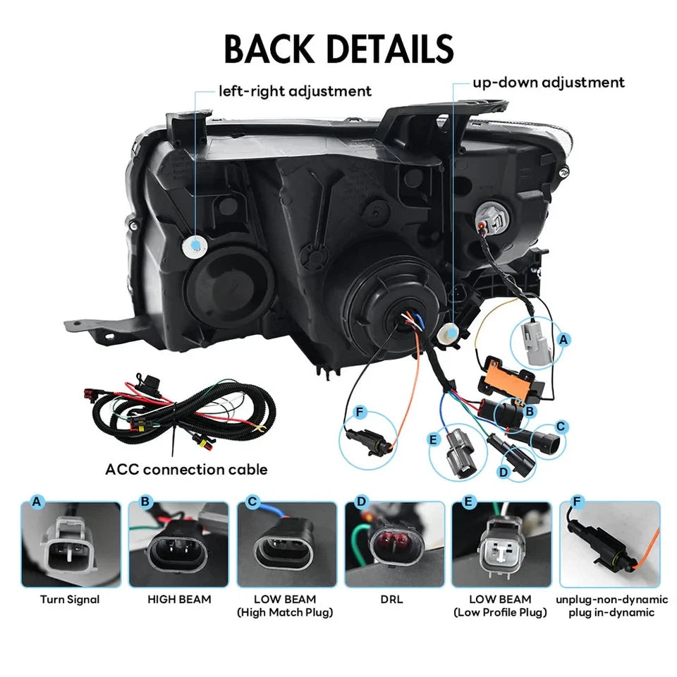 NTXGlow Dynamic Animation LED Headlights (2009-2021 Mitsubishi Pajero V93 V97)