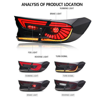 NTXGlow Smoked LED Tail Lights (2018-2021 Honda Accord 10th Gen Sedan)
