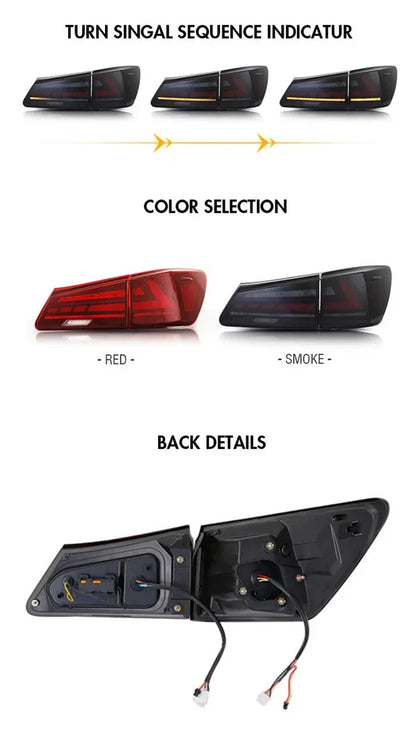 NTXGlow Red LED Tail Lights (2006-2012 Lexus IS250, IS350, IS F)
